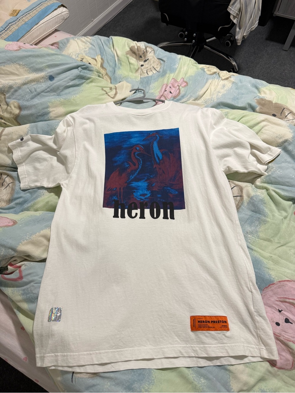 Heron Preston White Graphic T-Shirt Men